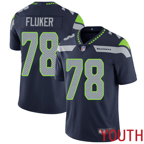 Seattle Seahawks Limited Navy Blue Youth D.J. Fluker Home Jersey NFL Football #78 Vapor Untouchable->women nfl jersey->Women Jersey